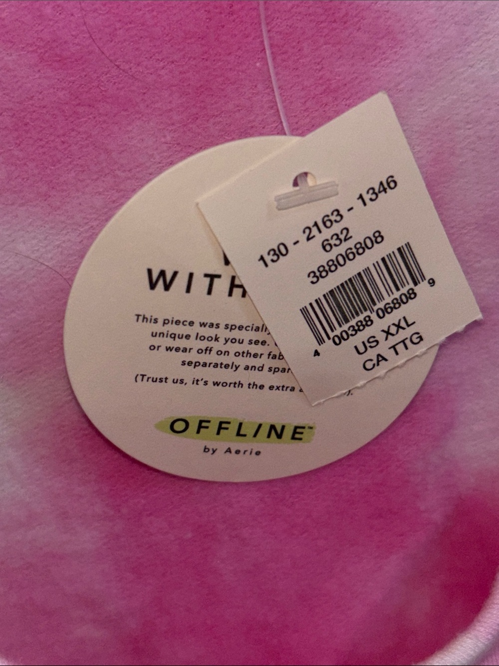 Aerie OFFLINE Tie Dye Cropped Racerback Tank Top - Picture 6 of 8
